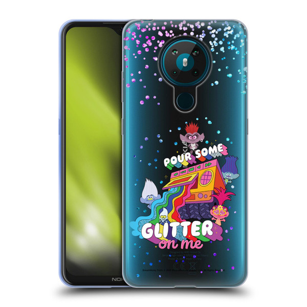 Trolls World Tour Key Art Glitter Print Soft Gel Case for Nokia 5.3