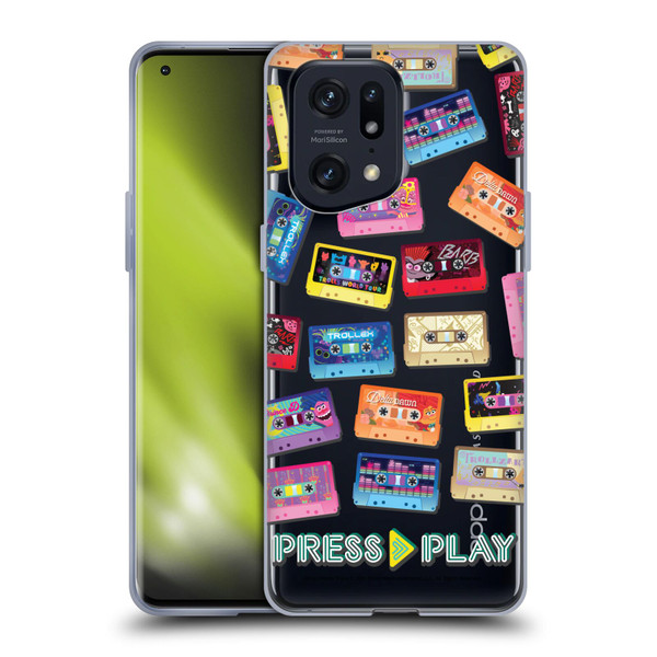 Trolls World Tour Key Art Cassette Tapes Soft Gel Case for OPPO Find X5 Pro