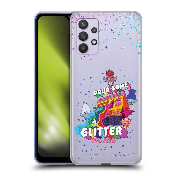 Trolls World Tour Key Art Glitter Print Soft Gel Case for Samsung Galaxy A32 5G / M32 5G (2021)