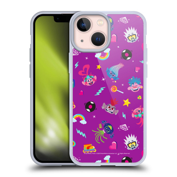 Trolls World Tour Rainbow Bffs Character Pattern Soft Gel Case for Apple iPhone 13 Mini