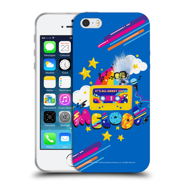 Trolls World Tour Rainbow Bffs All About The Melody Soft Gel Case for Apple iPhone 5 / 5s / iPhone SE 2016