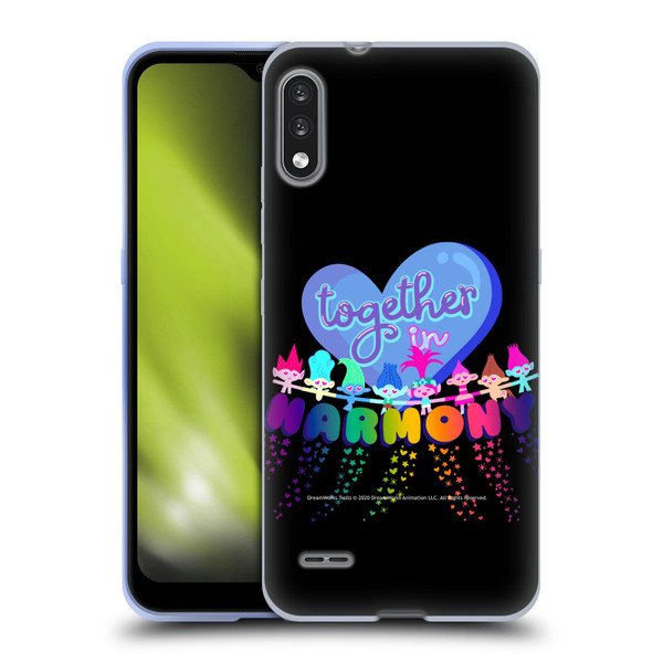 Trolls World Tour Rainbow Bffs Together In Harmony Soft Gel Case for LG K22