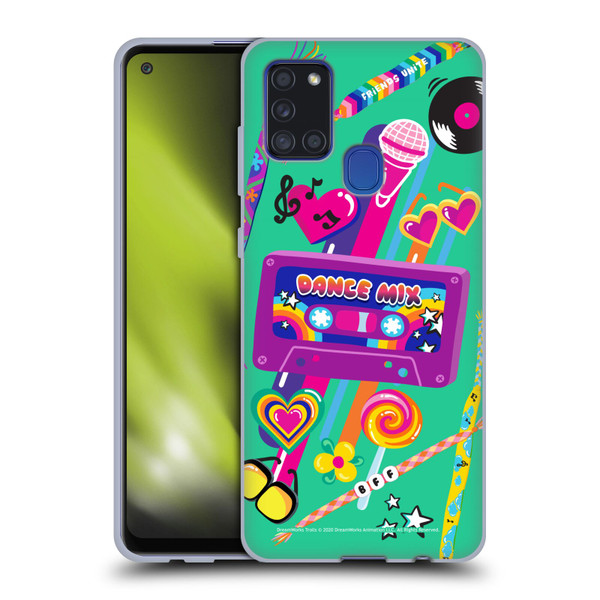Trolls World Tour Rainbow Bffs Dance Mix Soft Gel Case for Samsung Galaxy A21s (2020)