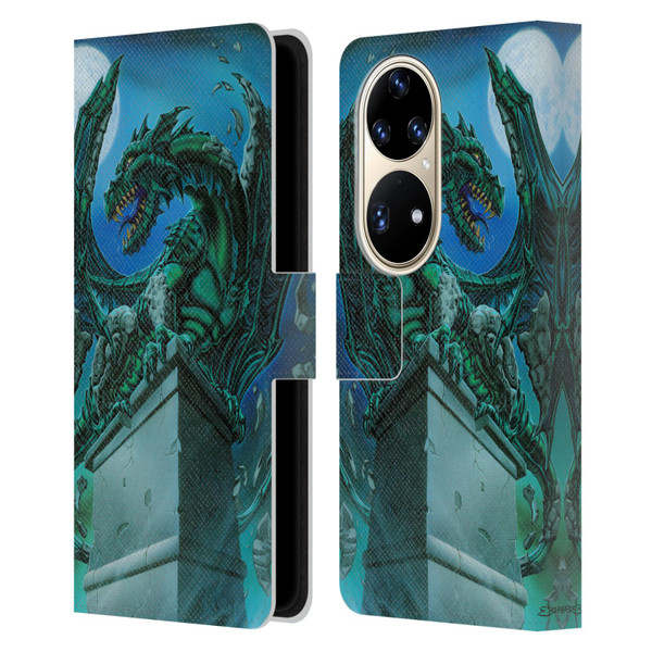 Ed Beard Jr Dragons The Awakening Leather Book Wallet Case Cover For Huawei P50 Pro