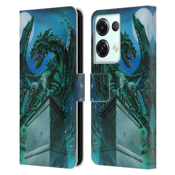 Ed Beard Jr Dragons The Awakening Leather Book Wallet Case Cover For OPPO Reno8 Pro