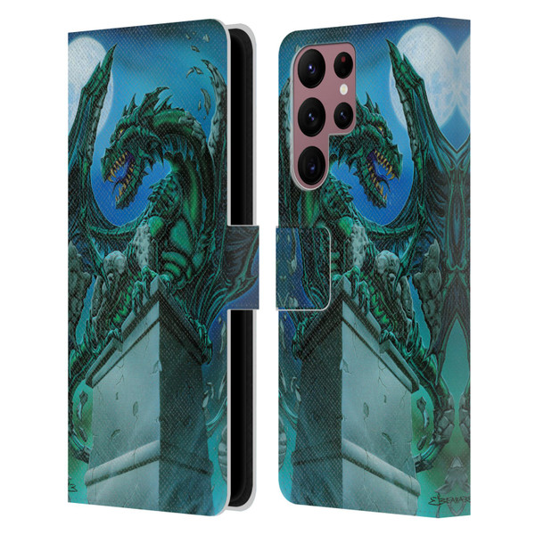 Ed Beard Jr Dragons The Awakening Leather Book Wallet Case Cover For Samsung Galaxy S22 Ultra 5G