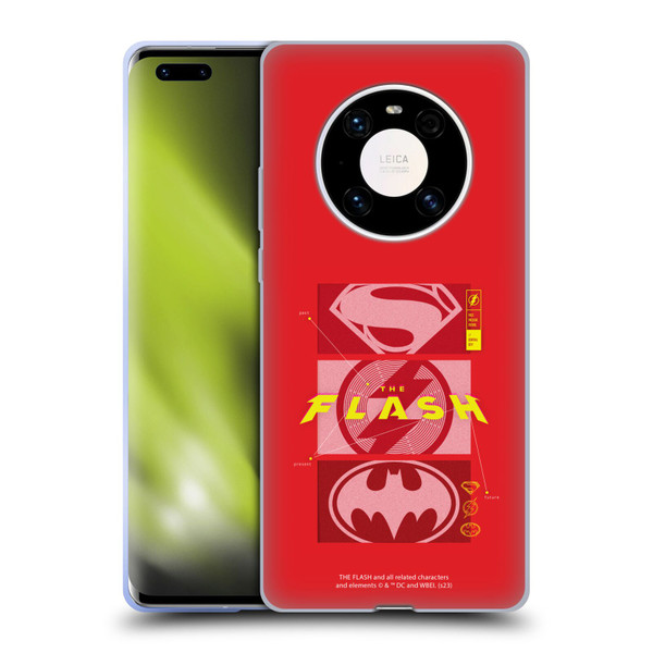 The Flash 2023 Graphics Superhero Logos Soft Gel Case for Huawei Mate 40 Pro 5G