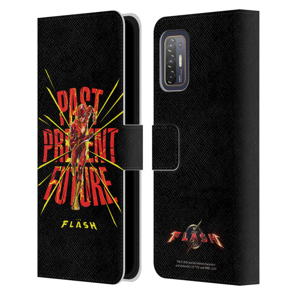 The Flash 2023 Graphics Speed Force Leather Book Wallet Case Cover For HTC Desire 21 Pro 5G