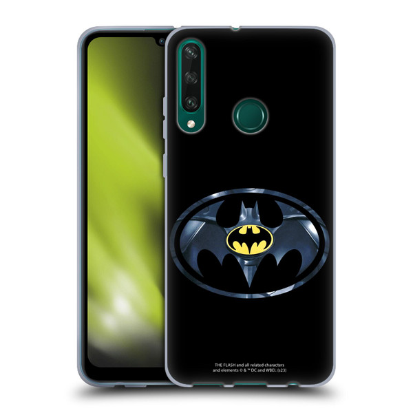 The Flash 2023 Graphics Black Batman Logo Soft Gel Case for Huawei Y6p
