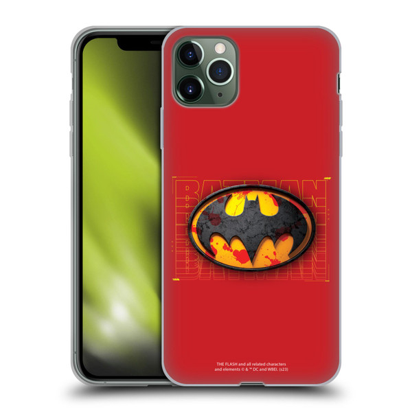 The Flash 2023 Graphics Batman Logo Soft Gel Case for Apple iPhone 11 Pro Max