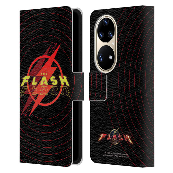 The Flash 2023 Graphics Logo Leather Book Wallet Case Cover For Huawei P50 Pro