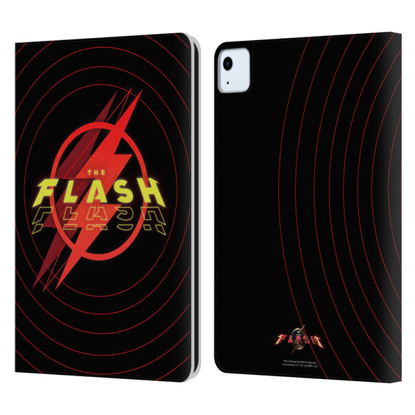 The Flash 2023 Graphics Logo Leather Book Wallet Case Cover For Apple iPad Air 11 2020/2022/2024