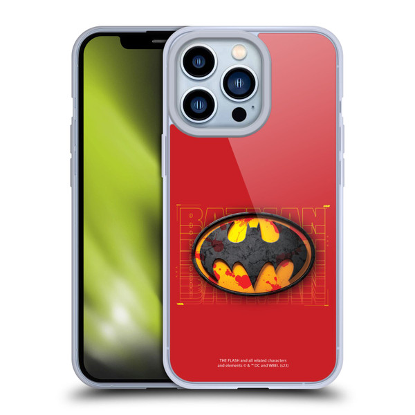 The Flash 2023 Graphics Batman Logo Soft Gel Case for Apple iPhone 13 Pro
