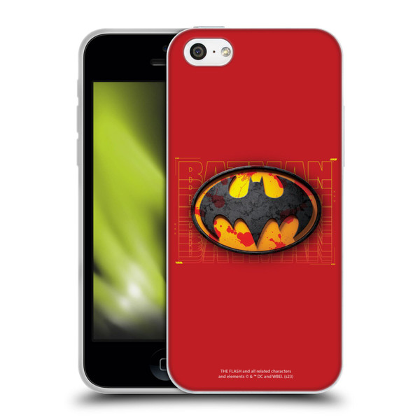 The Flash 2023 Graphics Batman Logo Soft Gel Case for Apple iPhone 5c