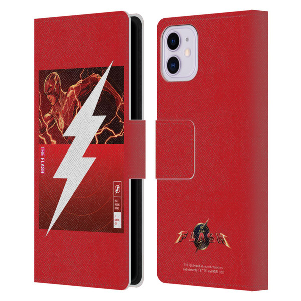 The Flash 2023 Graphics Barry Allen Logo Leather Book Wallet Case Cover For Apple iPhone 11