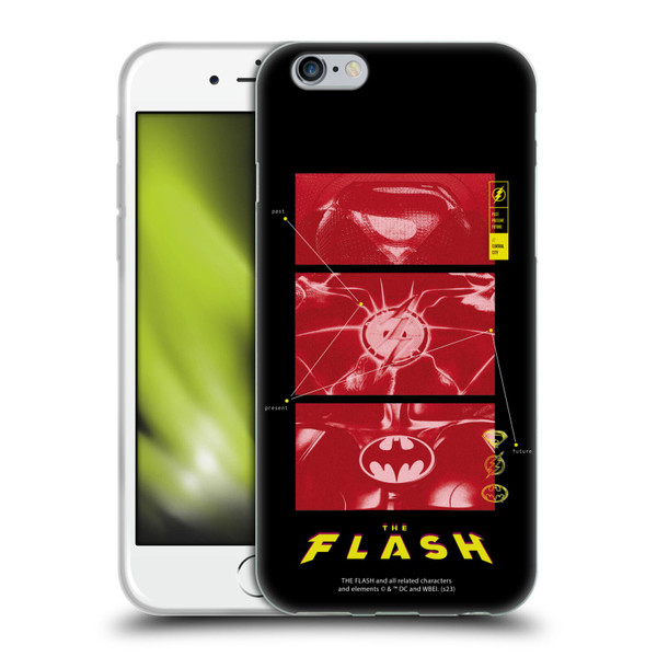 The Flash 2023 Graphics Suit Logos Soft Gel Case for Apple iPhone 6 / iPhone 6s