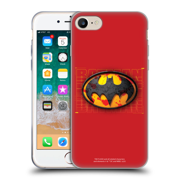 The Flash 2023 Graphics Batman Logo Soft Gel Case for Apple iPhone 7 / 8 / SE 2020 & 2022