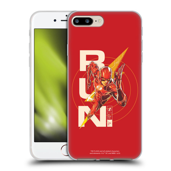 The Flash 2023 Graphics Barry Allen Run Soft Gel Case for Apple iPhone 7 Plus / iPhone 8 Plus