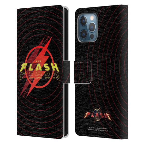 The Flash 2023 Graphics Logo Leather Book Wallet Case Cover For Apple iPhone 12 Pro Max