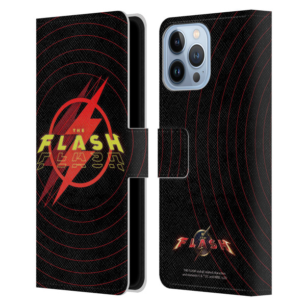 The Flash 2023 Graphics Logo Leather Book Wallet Case Cover For Apple iPhone 13 Pro Max