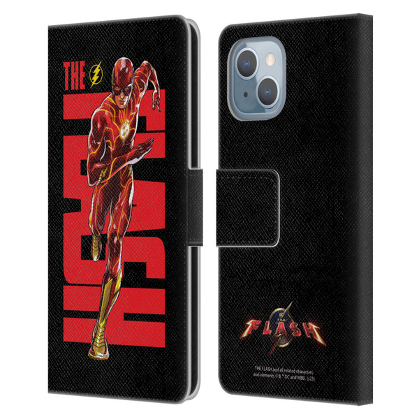 The Flash 2023 Graphics Barry Allen Leather Book Wallet Case Cover For Apple iPhone 14