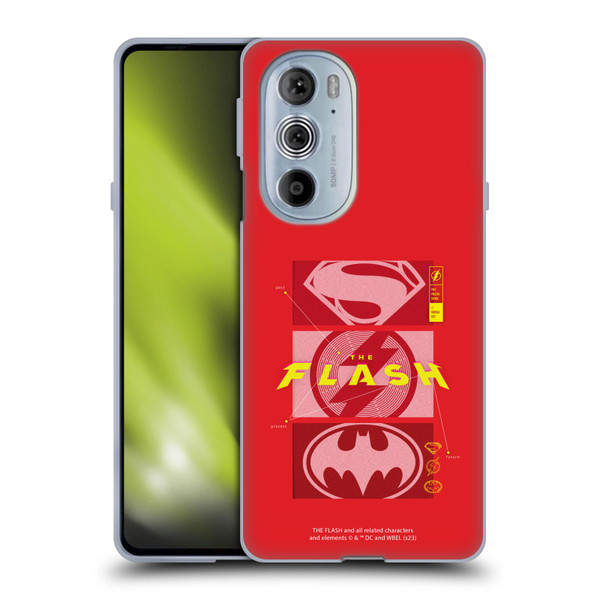 The Flash 2023 Graphics Superhero Logos Soft Gel Case for Motorola Edge X30