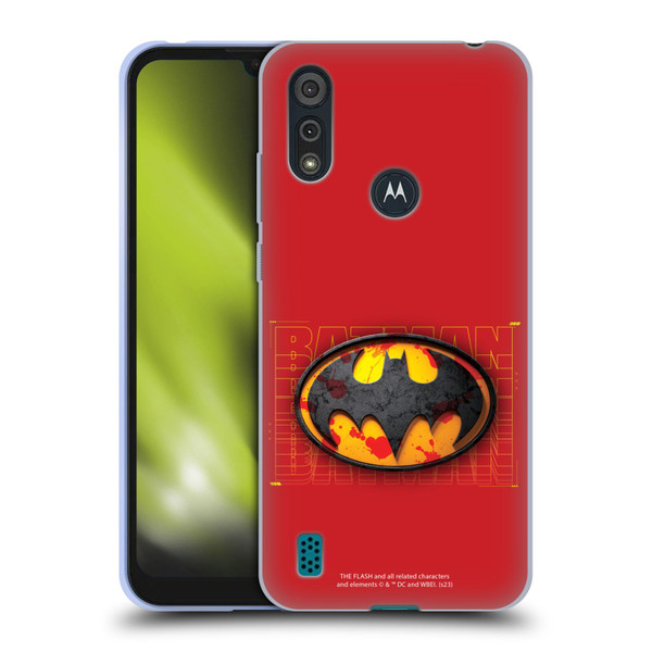 The Flash 2023 Graphics Batman Logo Soft Gel Case for Motorola Moto E6s (2020)