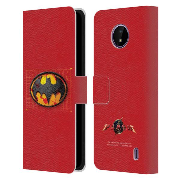 The Flash 2023 Graphics Batman Logo Leather Book Wallet Case Cover For Nokia C10 / C20
