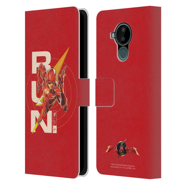 The Flash 2023 Graphics Barry Allen Run Leather Book Wallet Case Cover For Nokia C30