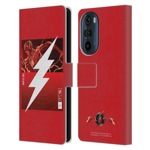 The Flash 2023 Graphics Barry Allen Logo Leather Book Wallet Case Cover For Motorola Edge 30