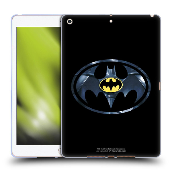 The Flash 2023 Graphics Black Batman Logo Soft Gel Case for Apple iPad 10.2 2019/2020/2021