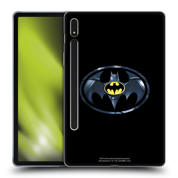 The Flash 2023 Graphics Black Batman Logo Soft Gel Case for Samsung Galaxy Tab S8