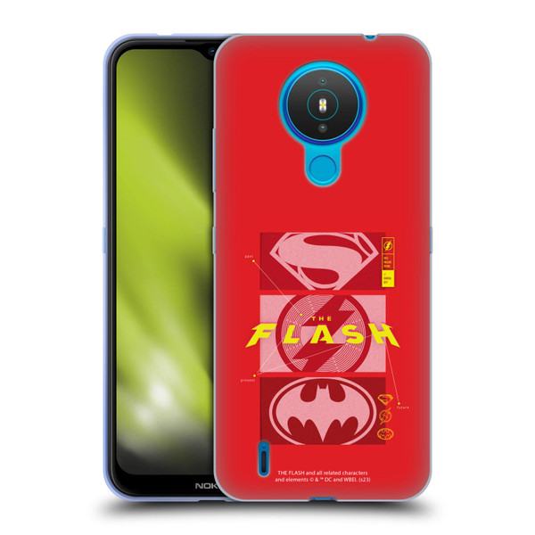 The Flash 2023 Graphics Superhero Logos Soft Gel Case for Nokia 1.4