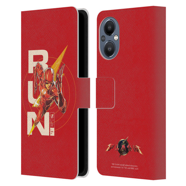 The Flash 2023 Graphics Barry Allen Run Leather Book Wallet Case Cover For OnePlus Nord N20 5G