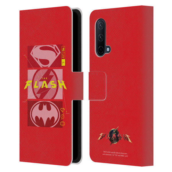 The Flash 2023 Graphics Superhero Logos Leather Book Wallet Case Cover For OnePlus Nord CE 5G
