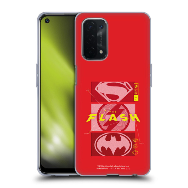 The Flash 2023 Graphics Superhero Logos Soft Gel Case for OPPO A54 5G