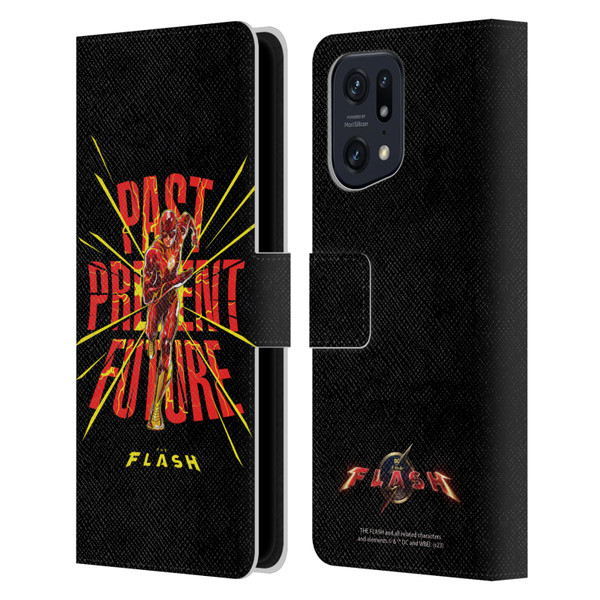 The Flash 2023 Graphics Speed Force Leather Book Wallet Case Cover For OPPO Find X5