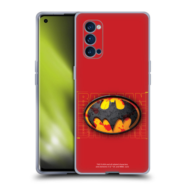 The Flash 2023 Graphics Batman Logo Soft Gel Case for OPPO Reno 4 Pro 5G