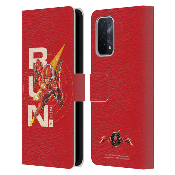 The Flash 2023 Graphics Barry Allen Run Leather Book Wallet Case Cover For OPPO A54 5G