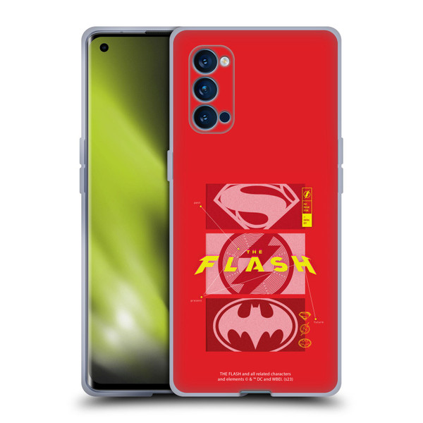 The Flash 2023 Graphics Superhero Logos Soft Gel Case for OPPO Reno 4 Pro 5G