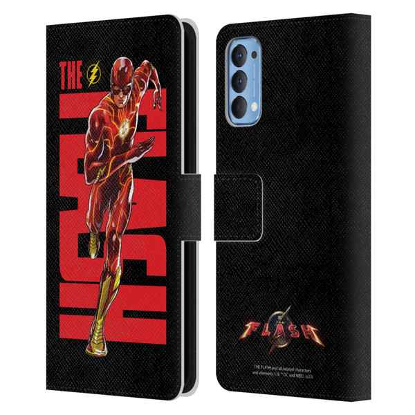 The Flash 2023 Graphics Barry Allen Leather Book Wallet Case Cover For OPPO Reno 4 5G