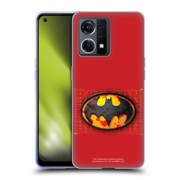 The Flash 2023 Graphics Batman Logo Soft Gel Case for OPPO Reno8 4G