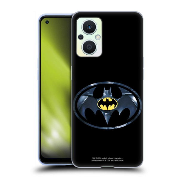 The Flash 2023 Graphics Black Batman Logo Soft Gel Case for OPPO Reno8 Lite