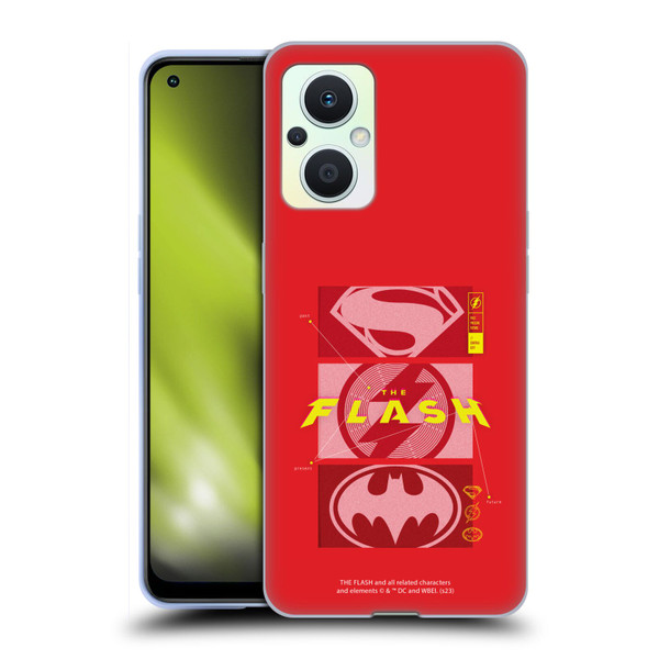 The Flash 2023 Graphics Superhero Logos Soft Gel Case for OPPO Reno8 Lite