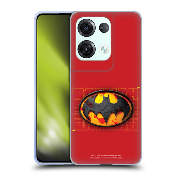 The Flash 2023 Graphics Batman Logo Soft Gel Case for OPPO Reno8 Pro