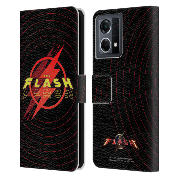 The Flash 2023 Graphics Logo Leather Book Wallet Case Cover For OPPO Reno8 4G
