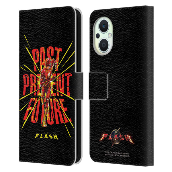 The Flash 2023 Graphics Speed Force Leather Book Wallet Case Cover For OPPO Reno8 Lite