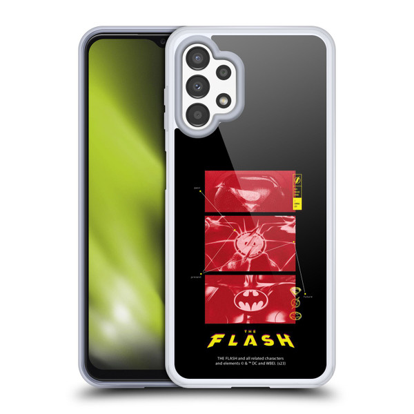 The Flash 2023 Graphics Suit Logos Soft Gel Case for Samsung Galaxy A13 (2022)