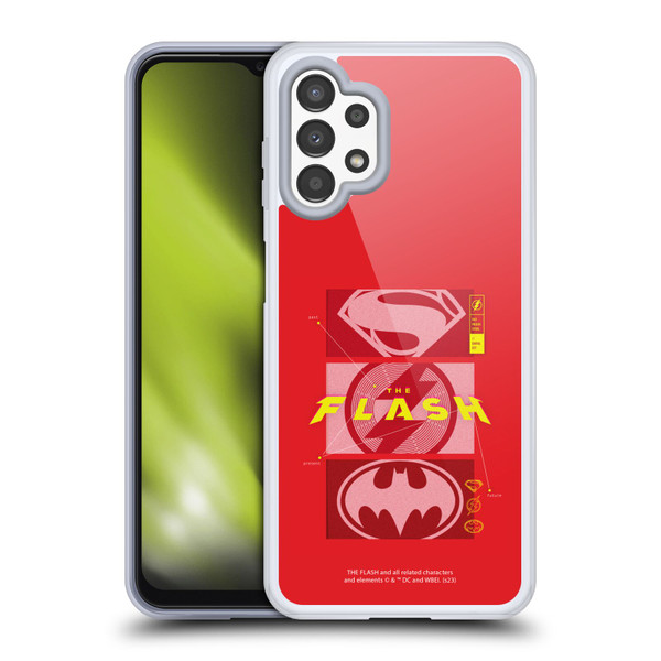 The Flash 2023 Graphics Superhero Logos Soft Gel Case for Samsung Galaxy A13 (2022)