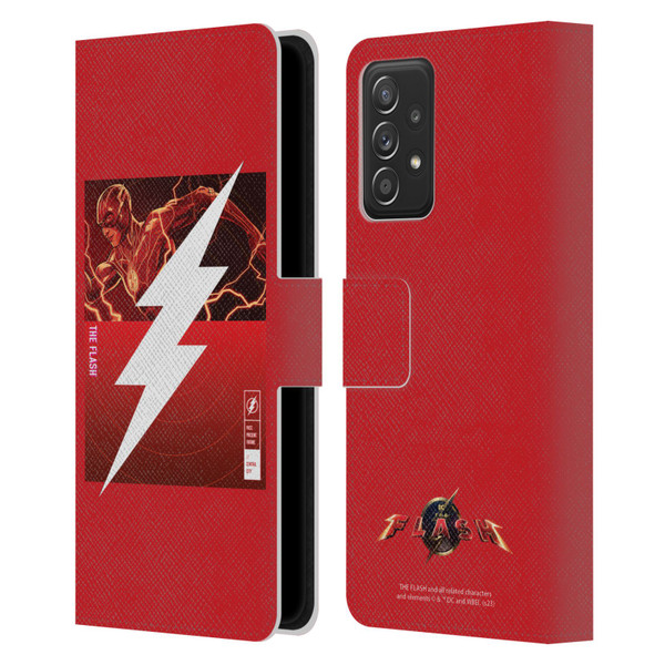 The Flash 2023 Graphics Barry Allen Logo Leather Book Wallet Case Cover For Samsung Galaxy A53 5G (2022)
